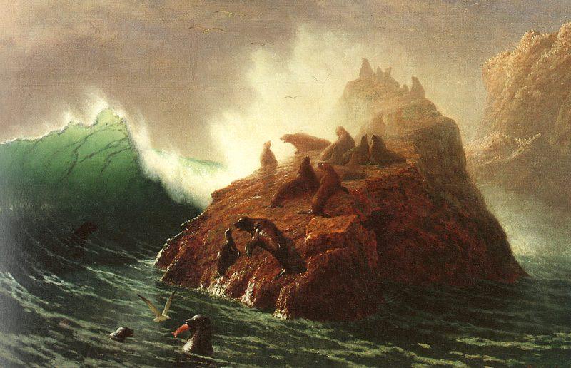 Albert Bierstadt Seal Rock Norge oil painting art